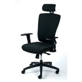   Irodai szék, állítható karfával, fekete szövetborítás, fekete lábkereszt, MAYAH Greg (BBSZVV32)