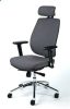 Irodai szék, állítható karfával, szürke szövetborítás, alumínium  lábkereszt, MAYAH Grace (BBSZVV33)