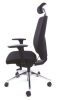 Irodai szék, állítható karfával, exkluzív fekete szövetborítás, MAYAH Air (BBSZVV40)