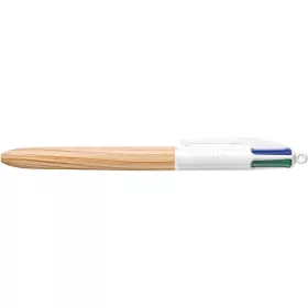   Golyóstoll, 0,32 mm, nyomógombos, négyszínű, BIC 4 Colours Wood Effect (BC508964)