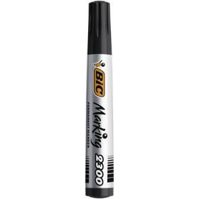   Alkoholos marker, 3,7-5,5 mm, vágott, BIC ECO 2300 fekete (BC8209263)