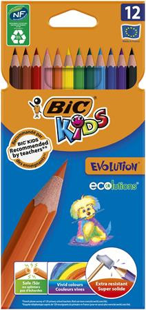 Színes ceruza készlet, BIC KIDS Evolution, 12 különböző szín (BC82902912)