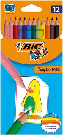 Színes ceruza készlet, BIC KIDS Tropicolors, 12 különböző szín (BC83256611)