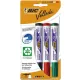Flipchart- és táblamarker készlet, 1,4 mm, kúpos, BIC Velleda ecolutions, 4 különböző szín (BC8757151)