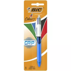   Golyóstoll, 0,32 mm, nyomógombos, négyszínű, BIC 4 Colours Grip Original (BC8871292)
