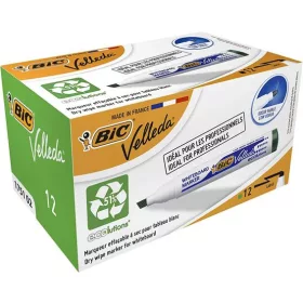   Flipchart- és táblamarker, 1,1-5,6 mm, vágott, BIC Velleda ecolutions, zöld (BC904949)