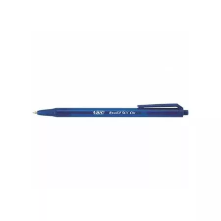 Golyóstoll, 0,32 mm, nyomógombos, BIC Round Stic Clic, kék (BC926376)