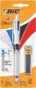 Golyóstoll, háromszínű, nyomósirónnal egyben, BIC 4 Colours + grafitbél (BC942103)