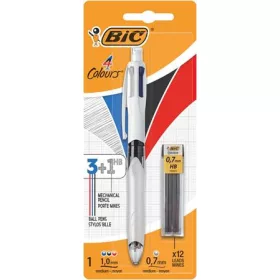   Golyóstoll, háromszínű, nyomósirónnal egyben, BIC 4 Colours + grafitbél (BC942103)