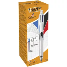   Golyóstoll, háromszínű, nyomósirónnal egyben, BIC 4 Colours (BC942104)