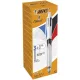 Golyóstoll, háromszínű, nyomósirónnal egyben, BIC 4 Colours (BC942104)