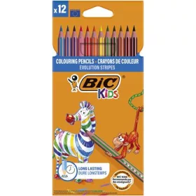   Színes ceruza készlet, BIC KIDS Evolution Stripes, 12 különböző szín (BC9505222)