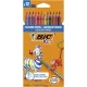 Színes ceruza készlet, BIC KIDS Evolution Stripes, 12 különböző szín (BC9505222)