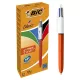 Golyóstoll, 0,3 mm, nyomógombos, négyszínű, BIC 4 Colours Fine (BC982867)