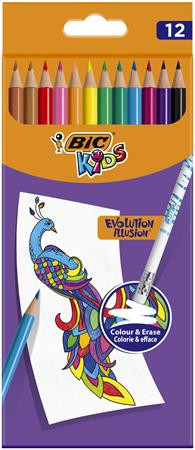Színes ceruza készlet, BIC Evolution Illusion, 12 különböző szín (BC9878681)