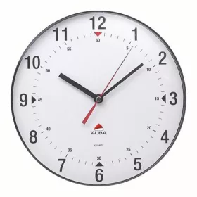   Falióra, mágneses hátlappal, 25 cm, ALBA Classic, fekete (BHORCLASM)