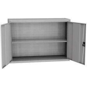   Fémszekrény, kétajtós, 80x95x40 cm, 1 polccal, MAYAH, szürke (BIES01C)