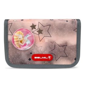   Tolltartó, klapnis, cipzáras, BELMIL Rose Ballet, szürke-rózsaszín, balerina (BL33572147L)