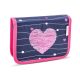 Tolltartó, klapnis, cipzáras, BELMIL Simple Hearts, rózsaszín szív (BL3357462L)