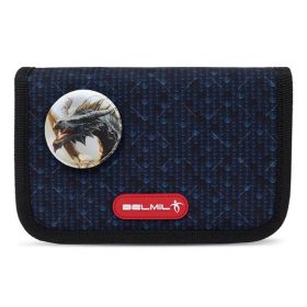   Tolltartó, klapnis, cipzáras, BELMIL World of Dragons, fekete, sárkányok világa (BL3358813F)