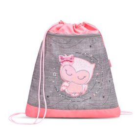   Tornazsák, BELMIL Little Owl, szürke-rózsaszín, bagoly (BL33691278L)