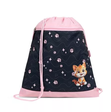 Tornazsák, BELMIL Cute Kitten, fekete-rózsaszín, cica (BL33691326L)