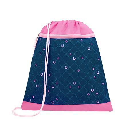 Tornazsák, BELMIL Meet your Horses, kék-rózsaszín, lovak (BL33691382L)