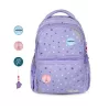 Iskolatáska, cipzáras, BELMIL Maxi Pack Purple Dots, lila pöttyös (BL338376L)