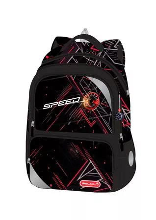 Iskolatáska, cipzáras, BELMIL Maxi Packspecial T-Speed Red Car, sebesség (BL33837T5F)