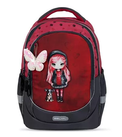 Iskolatáska, cipzáras, BELMIL Leisure Plus Ladybug Girl, katicalány (BL3388710L)