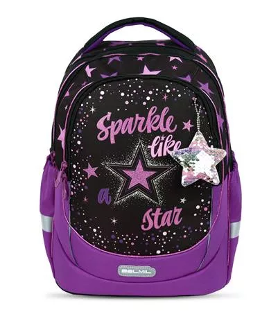 Iskolatáska, cipzáras, BELMIL Leisure Plus Sparkle like a Star, csillagok (BL3388722L)