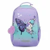 Iskolatáska, cipzáras, laptoptartóval, BELMIL Companion Serenity, lila, pillangó (BL338961L)