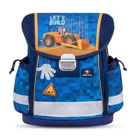 Iskolatáska, fémcsat, BELMIL Classy Bulldozer, munkagép (BL40313AG24F)