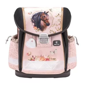   Iskolatáska, fémcsat, BELMIL Classy Horse Chestnut, lovacska (BL40313AG4L)