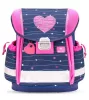 Iskolatáska, fémcsat, BELMIL Classy Simple Hearts, rózsaszín szív (BL40313AG51L)