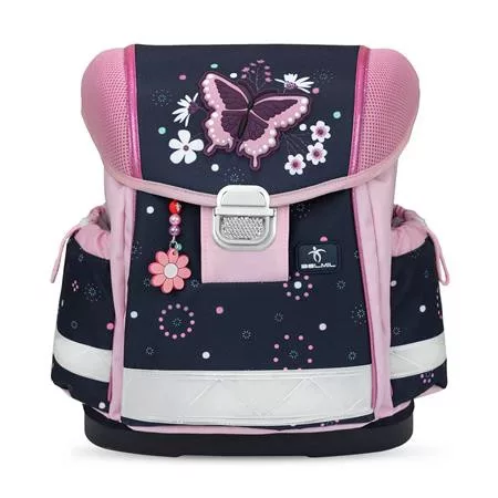 Iskolatáska, fémcsat, BELMIL Classy Midnight Butterfly, éjféli pillangó (BL40313AG73)