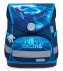 Iskolatáska, mágneszárral, BELMIL Compact Racing Blue Neon, versenyautó (BL40541AG12F)