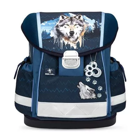 Iskolatáska, fémcsat, BELMIL Classy Northern Alpha, farkas (BL410313AG78F)