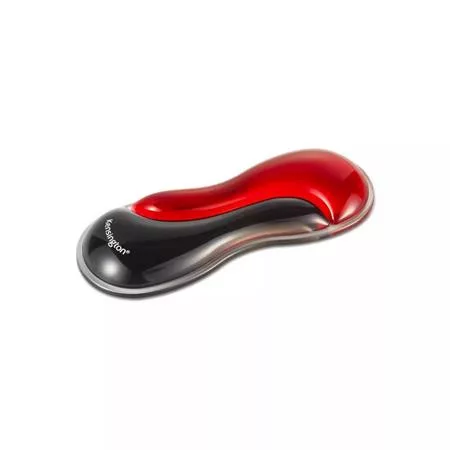 Csuklótámasz egérhez/trackball-hoz, géltöltésű, KENSINGTON Slim DuoGel, fekete-piros (BME62440)