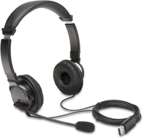 Fejhallgató, mikrofonnal, USB-A, KENSINGTON (BME97601)