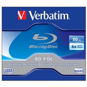   BD-R BluRay lemez, kétrétegű, 50GB, 6x, 1 db, normál tok, VERBATIM (BRV-6DL)