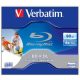 BD-R BluRay lemez, kétrétegű, nyomtatható, 50GB, 6x, 1 db, normál tok, VERBATIM (BRV-6DLN)