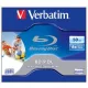 BD-R BluRay lemez, kétrétegű, nyomtatható, 50GB, 6x, 1 db, normál tok, VERBATIM (BRV-6DLN)