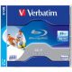 BD-R BluRay lemez, nyomtatható, 25GB, 6x, 1 db, normál tok, VERBATIM (BRV-6N)