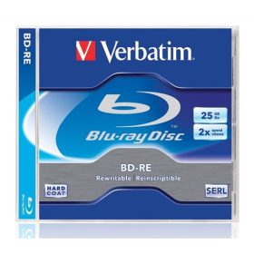   BD-RE BluRay lemez, újraírható, 25GB, 1-2x, 1 db, normál tok, VERBATIM (BRVU-2)