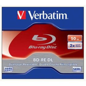   BD-RE BluRay lemez, kétrétegű, újraírható, 50GB, 2x, 1db, normál tok, VERBATIM (BRVU-2DL)