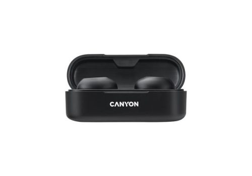 Fülhallgató, TWS vezeték nélküli, Bluetooth 5.0, CANYON TWS-1, fekete (CABTHS1B)