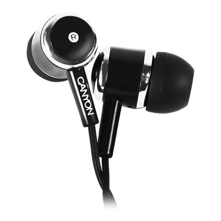 Fülhallgató, mikrofonnal, CANYON EPM-01, fekete (CACEPM01B)