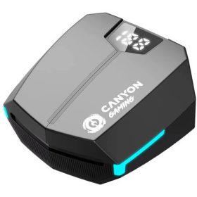   Fülhallgató, vezeték nélküli, Bluetooth 5.3, gaming, CANYON DoubleBee GTWS-2, fekete (CAGTWS2B)