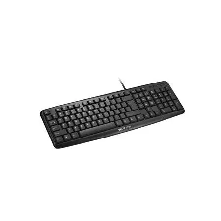 Billentyűzet, vezetékes, USB, HUN, CANYON KB-1, fekete (CAKB1)